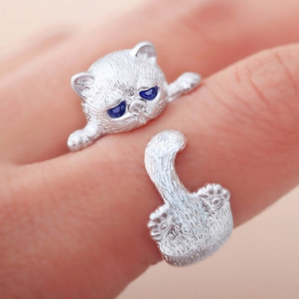 Pink Cute Cat Claw Ring Ladies Opening Adjustable Jewelry Ring Ladies Party Birthday Wedding Ring Wholesale