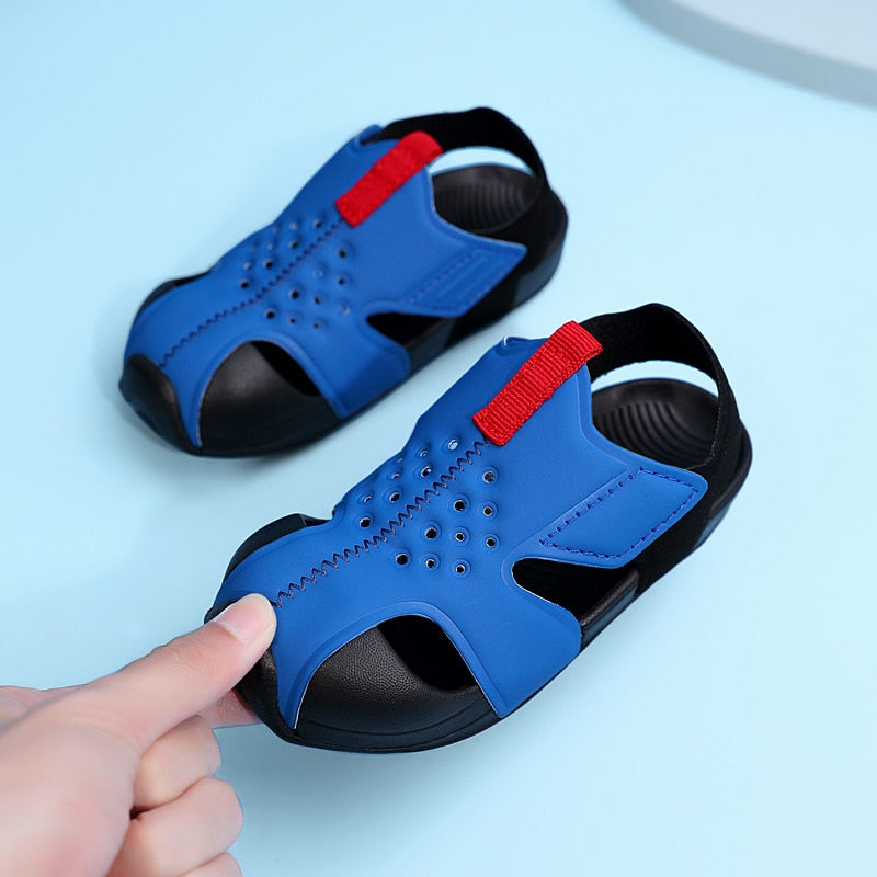 2023 Summer Candy Color Boys Sandals Kids Shoes Beach Mesh Sandalas Fashion Sports Shoes Girls Hollow Out Fashion Sneakers
