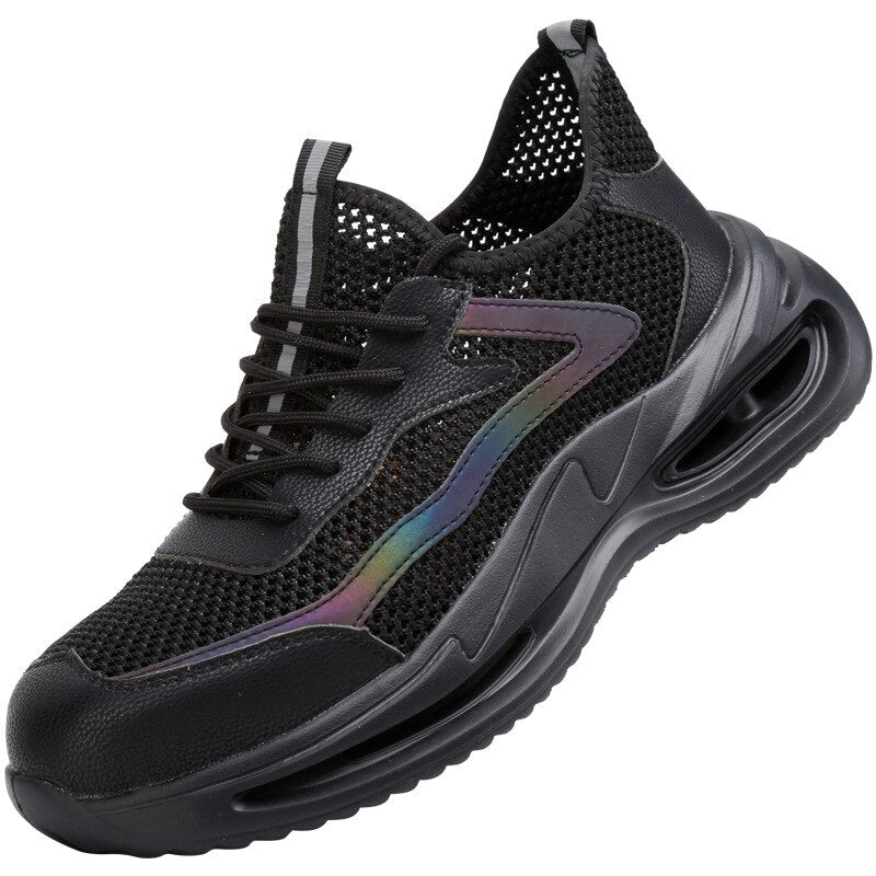 Waliantile 2023 Summer Work Safety Shoes For Men Male Puncture Proof Anti-smashing Industry Working Boots Sneakers Steel Toe Man