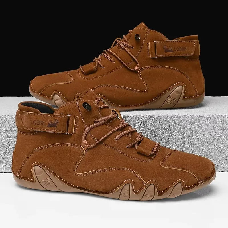 Men’s Outdoor Casual Retro Flat Boots - Jeglowstore