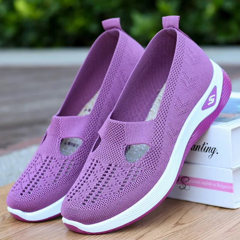 Women’s Mesh Slip-On Platform Casual Sneakers - Jeglowstore