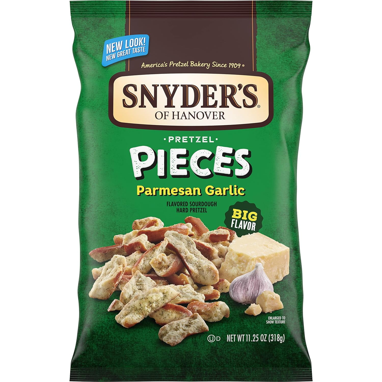 Snyder's of Hanover Garlic Parmesan Flavored Pretzel Pieces- 4-Pack 11.25 oz. Bags