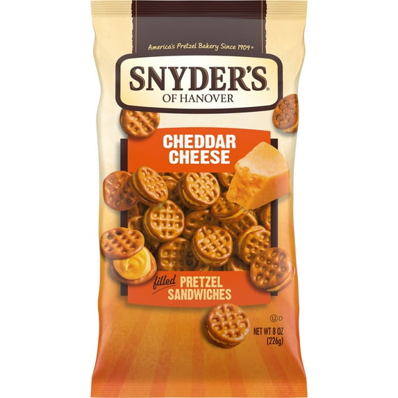Snyder's of Hanover Cheddar Cheese Filled Pretzel Sandwiches, 8 oz