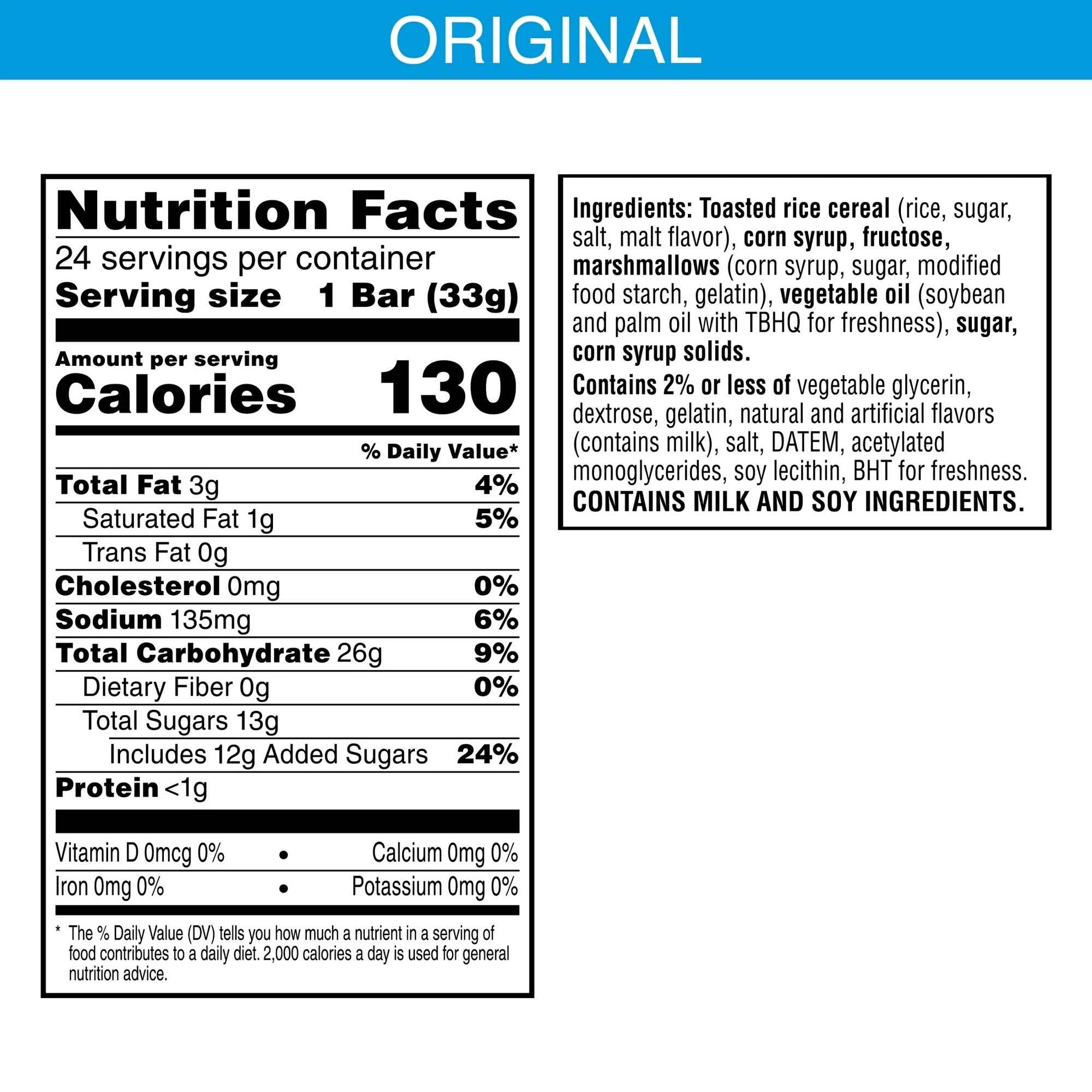 Rice Krispies Treats Homestyle Original Chewy Marshmallow Snack Bars, Kids Snacks, 27.9 oz, 24 Count