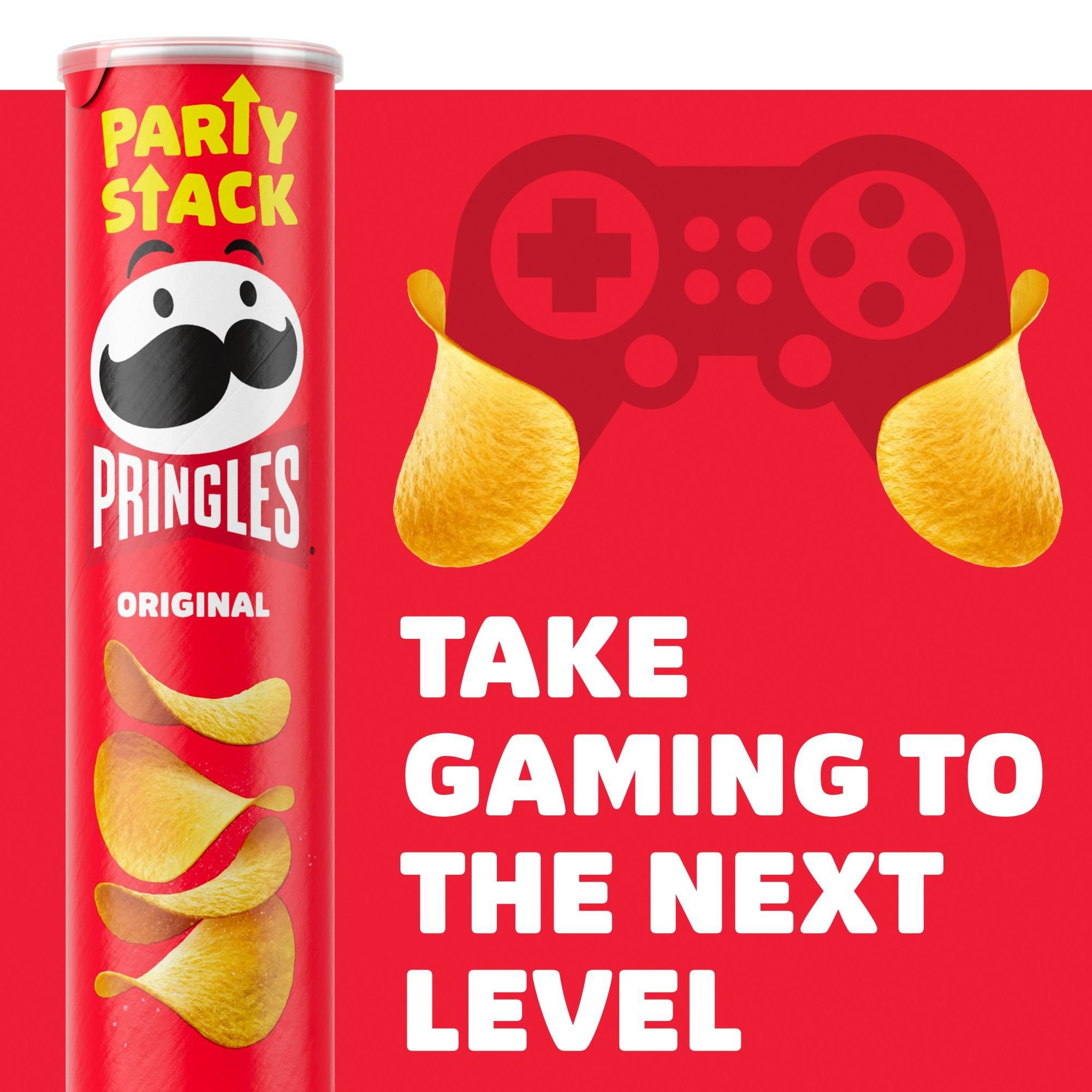 Pringles Original Potato Crisps Chips - Party Stack - 6.8 oz- Pack of 2