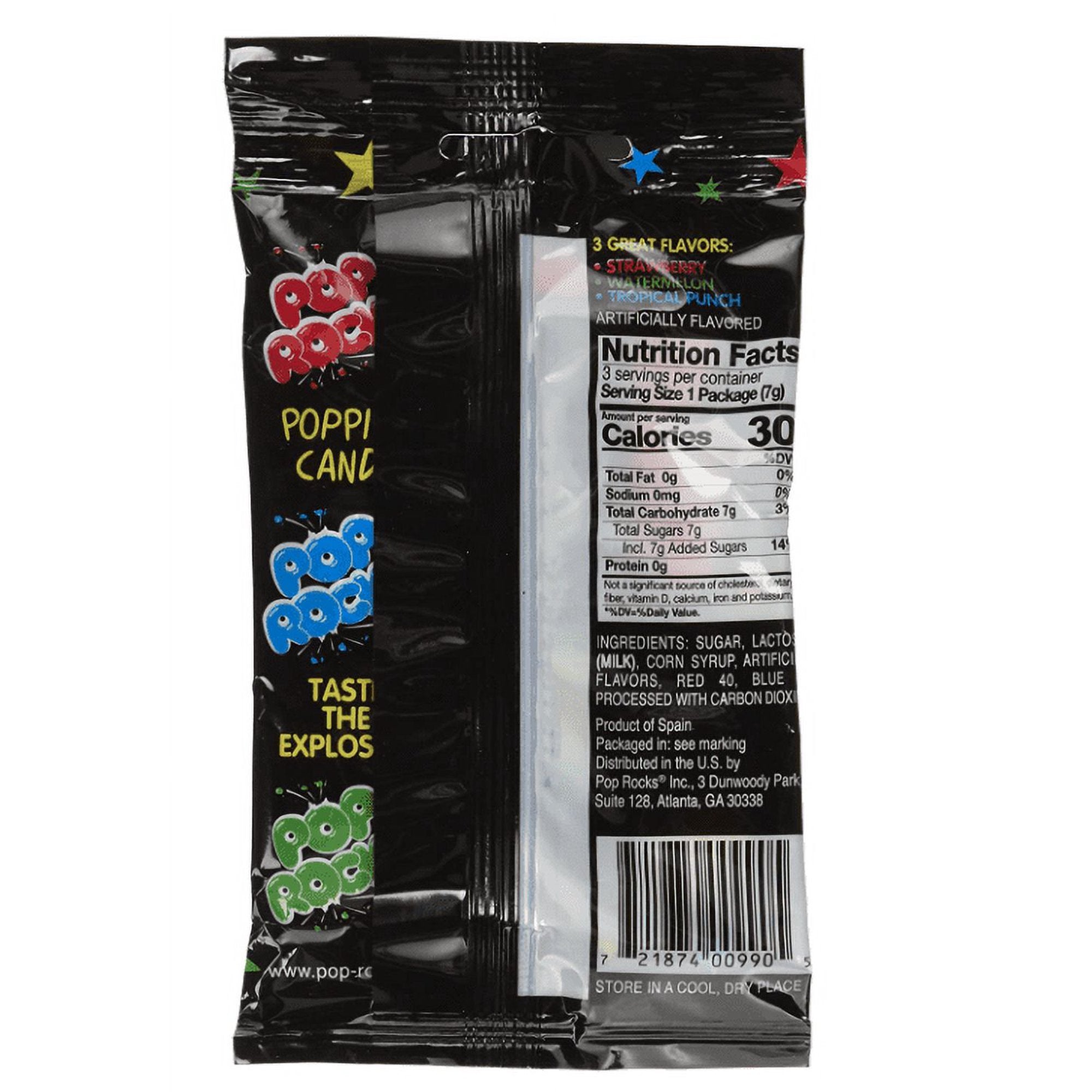 Pop Rocks Variety Pack! 18 Packets Total (6 of Each - Watermelon, Strawberry, Tropical Punch)