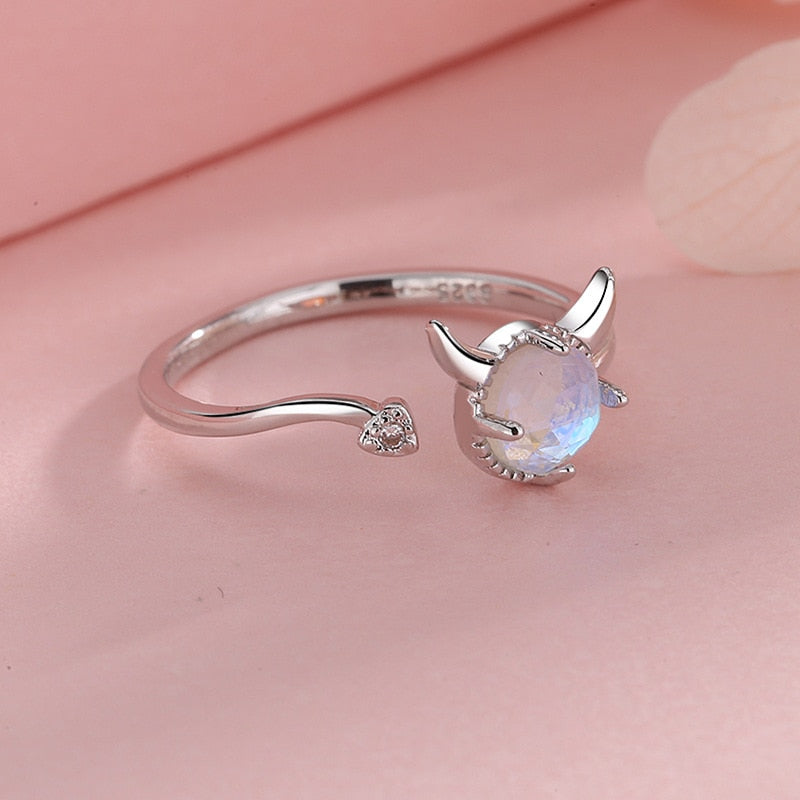 Romantic Angel and Demon Wings Couple Ring