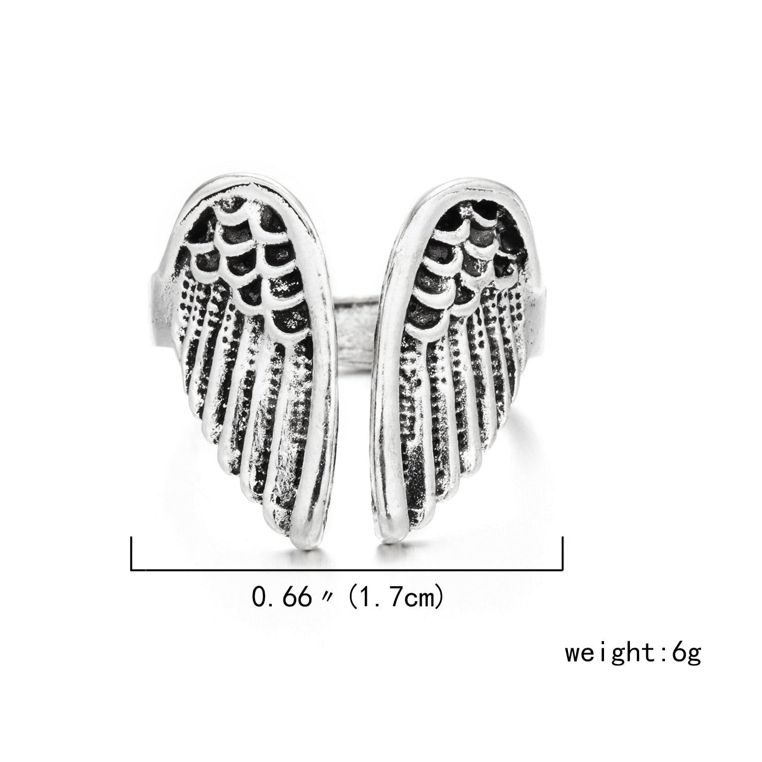 Romantic Angel and Demon Wings Couple Ring