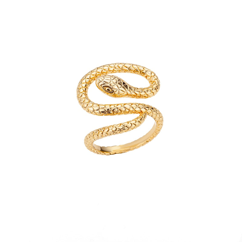 Twist Chain Snake Stainless Steel Open Ring