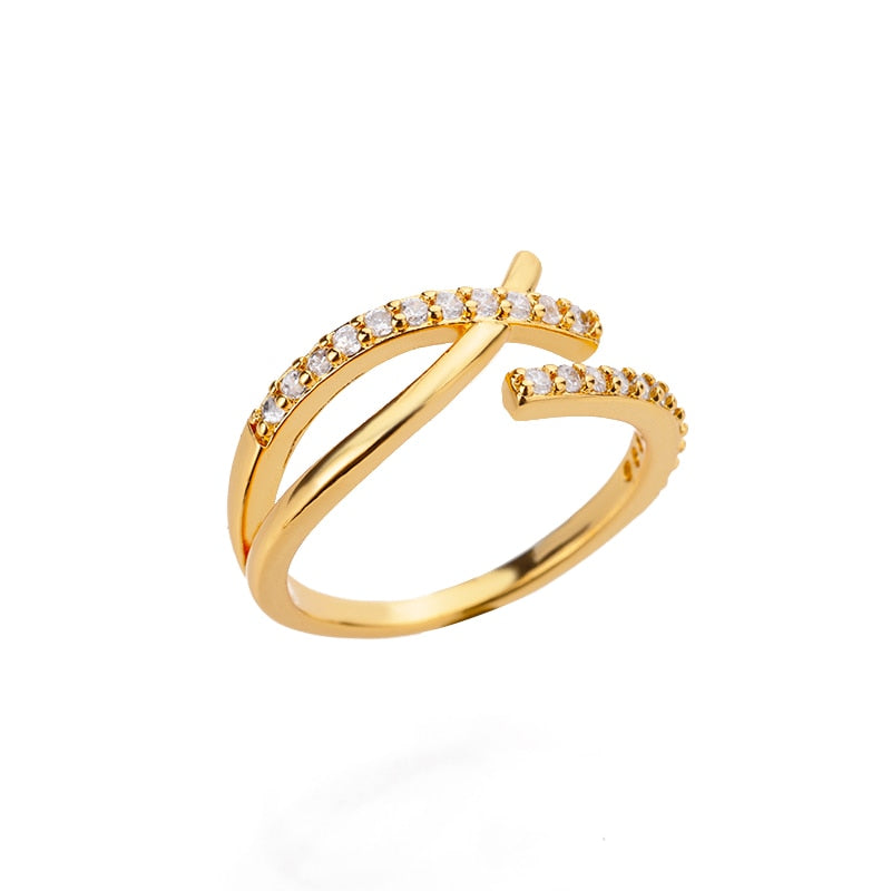 Twist Chain Snake Stainless Steel Open Ring