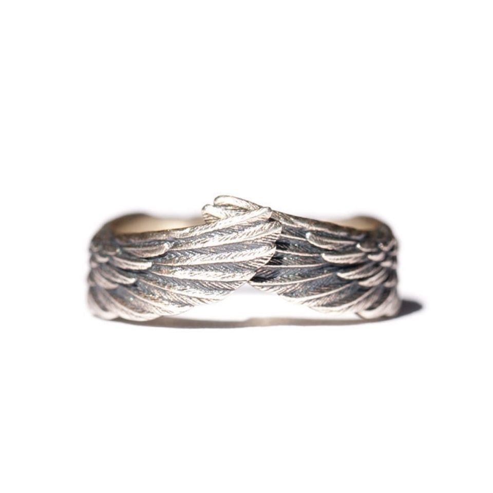 Romantic Angel and Demon Wings Couple Ring
