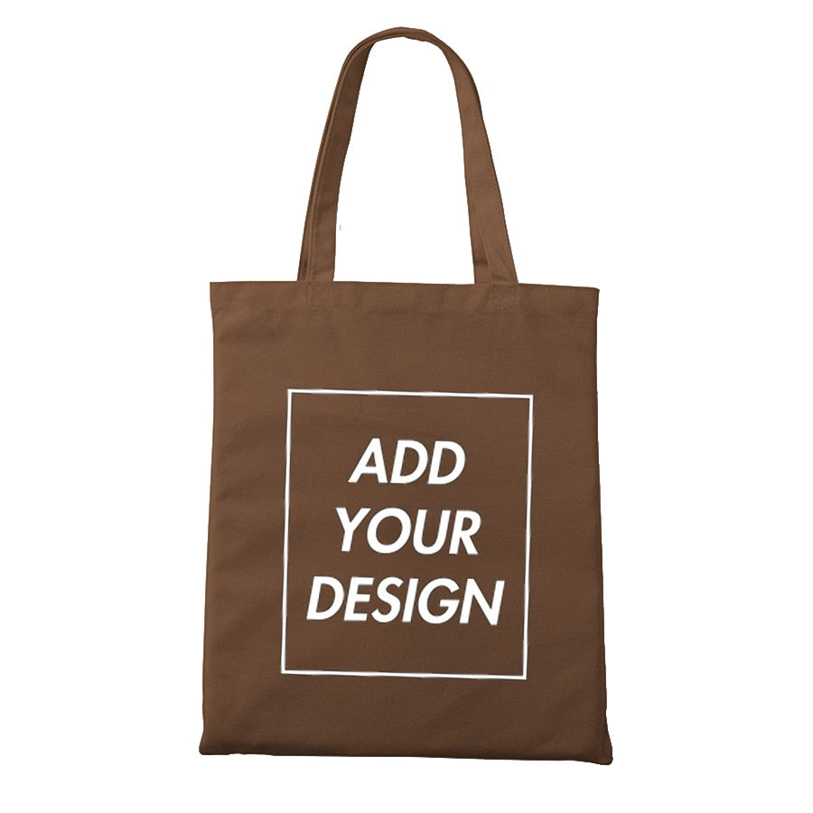 Custom Original Design White Zipper Unisex Canvas Bags