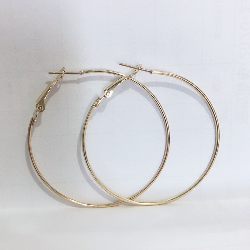 Korean Geometry Metal Earrings For women