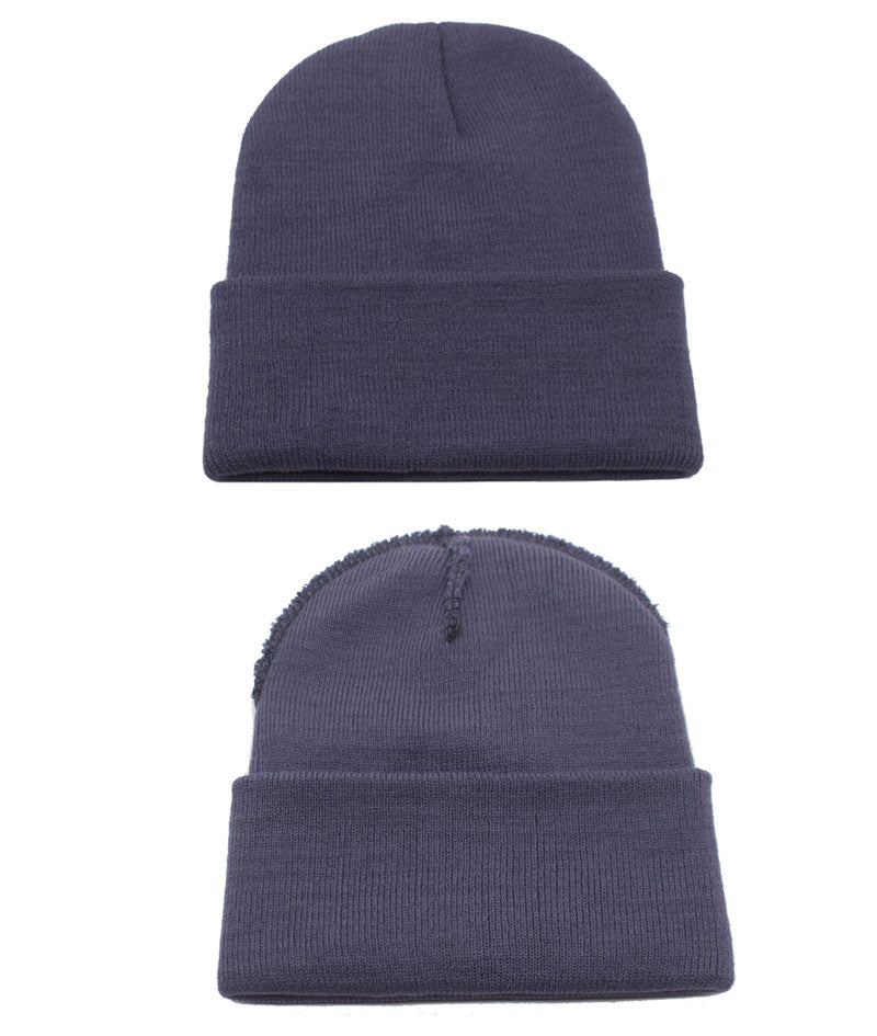 Solid Knitted Hat Winter Hats For Men Women