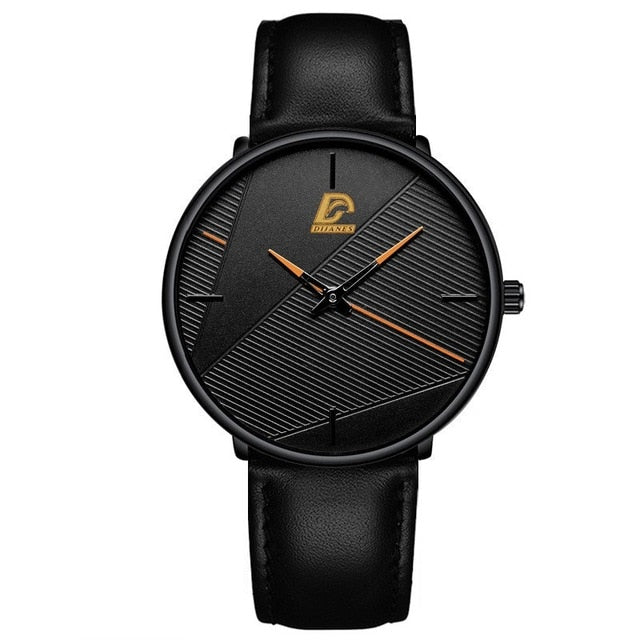 Minimalist Fashion Ultra-thin Watch Simple Men Business Quartz Wristwatch