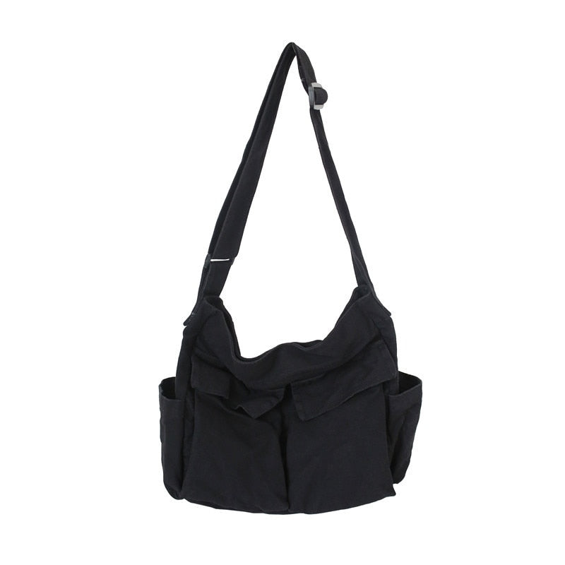 Solid Large Capacity Casual Canvas Bag
