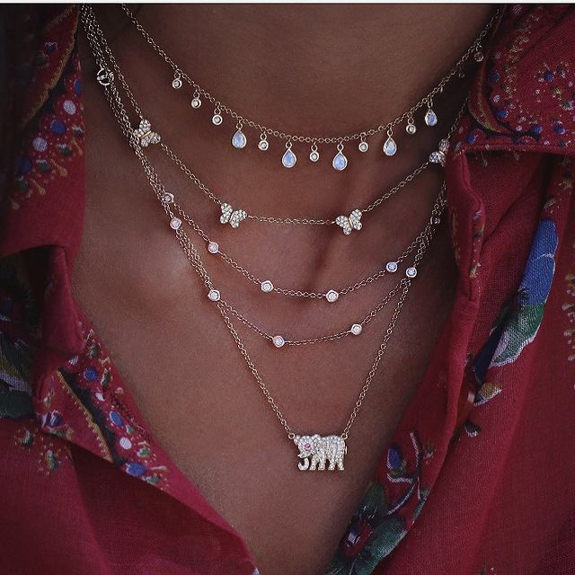 New Fashion Gold Crystal Stars Pendant Necklace