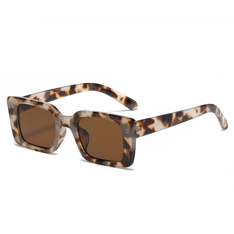 Retro Leopard Shades UV400 Trending Square Sun Glasses