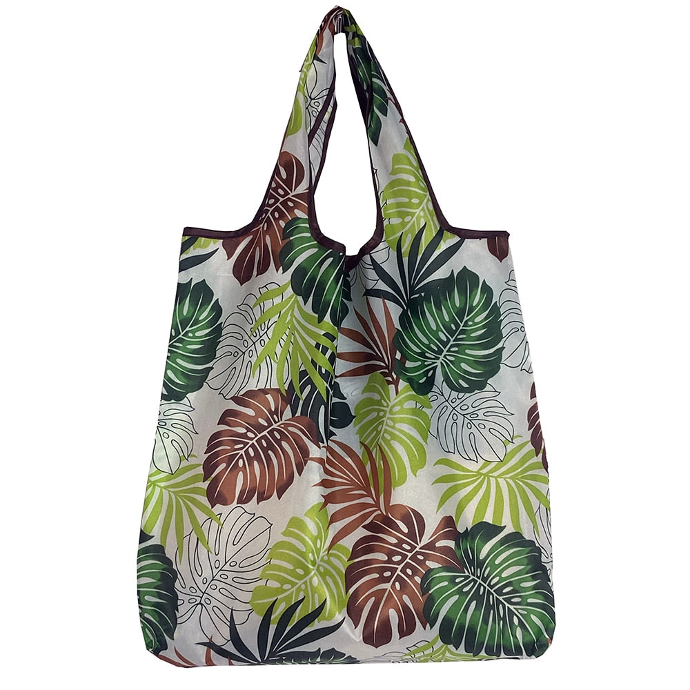 Medium Shopper Reusable Foldable Tote 30lbs Cute Grocery Bag Portable Large Capacity Shoulder Bag Machine Washable Tote Bag