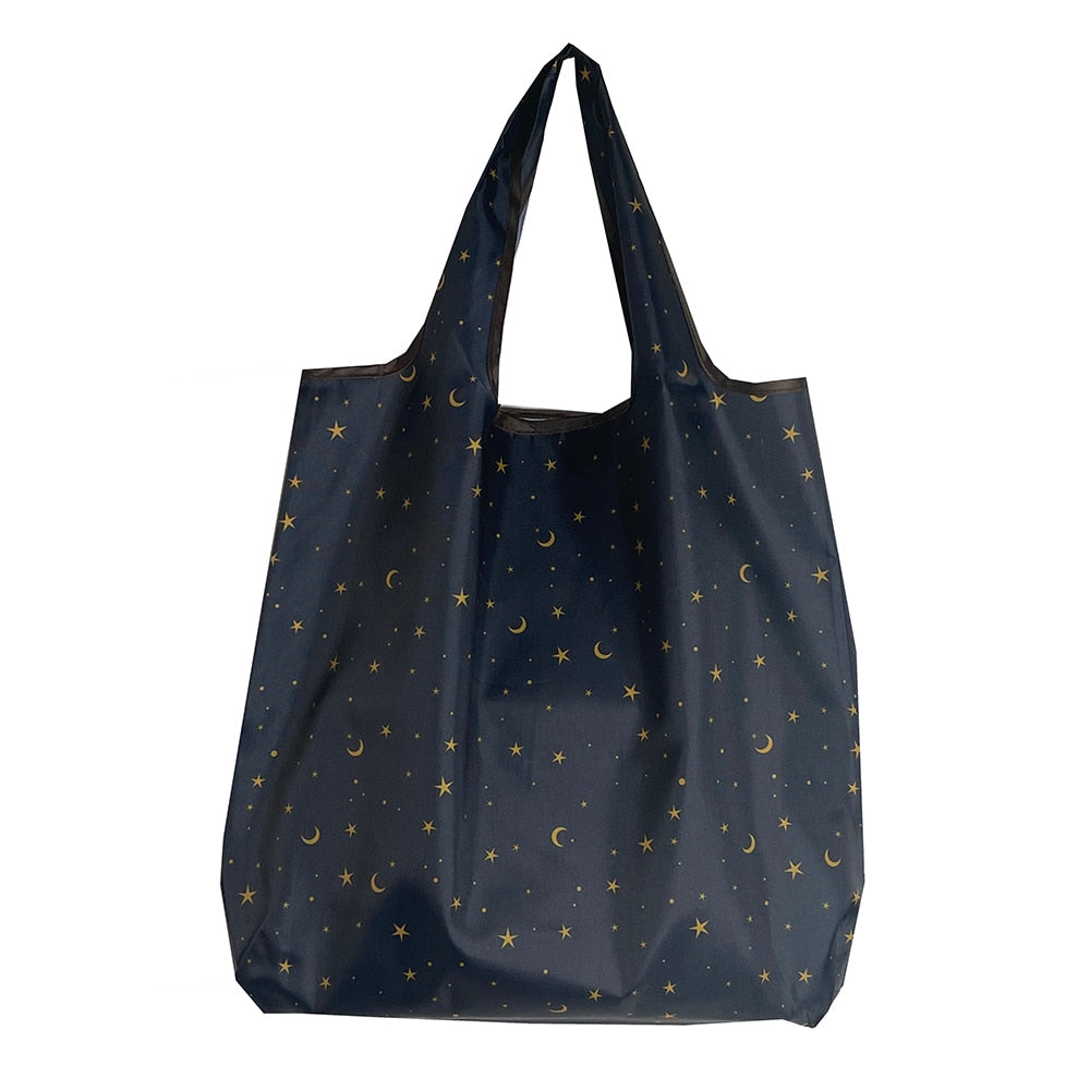 Reusable Foldable Tote 30lbs Cute Grocery Bag