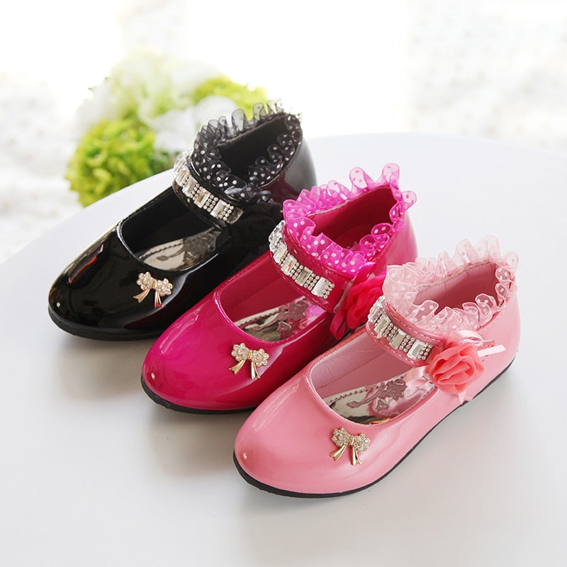 Elegant Princess PU Leather Sandals Kids Girls