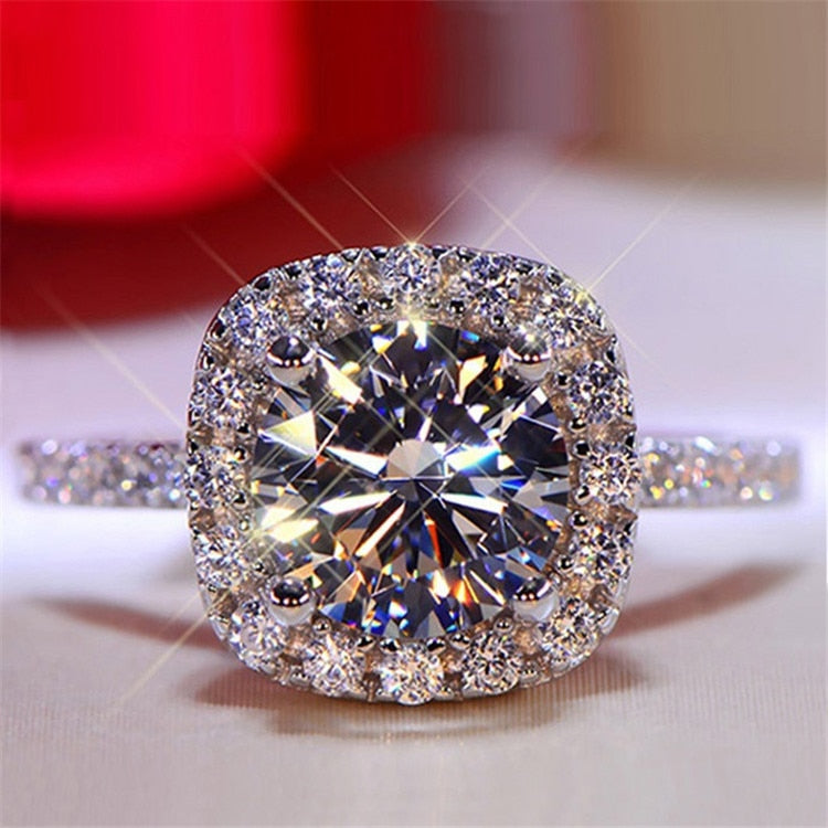 Fashion Two Tone X Shape Cross Dazzling CZ Ring