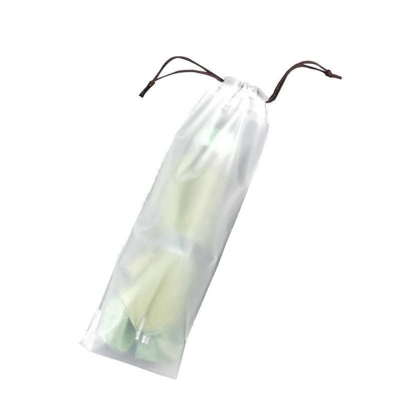 Matte Translucent Plastic Bag Umbrella Reusable Portable Storage Bag