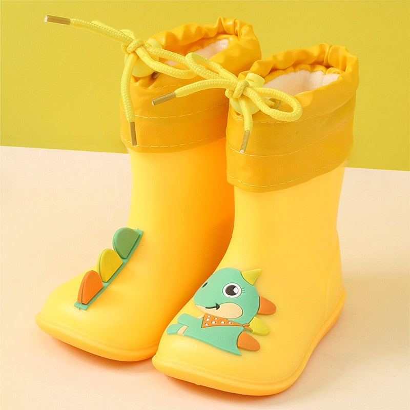 Children Rain Boots Rubber Waterproof Non-slip Boots Kids