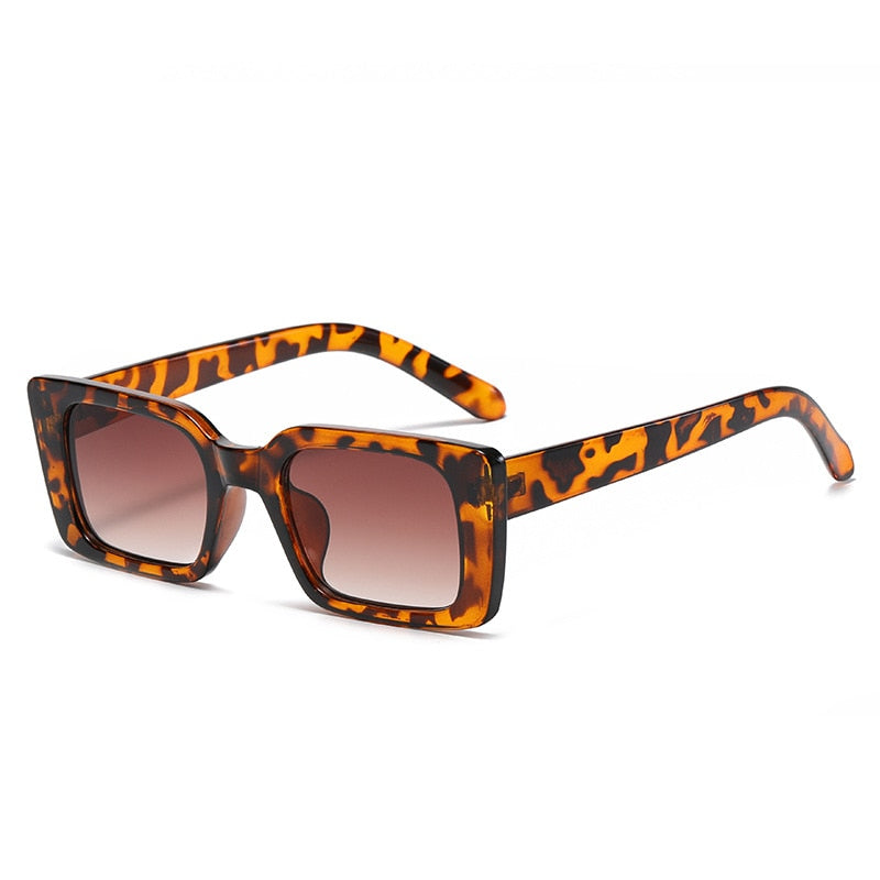 Retro Leopard Shades UV400 Trending Square Sun Glasses