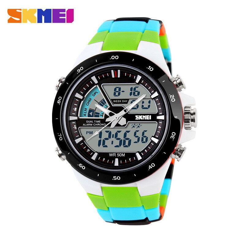 Men Sport Watch Dual Display Top Luxury Brand Men Waterproof