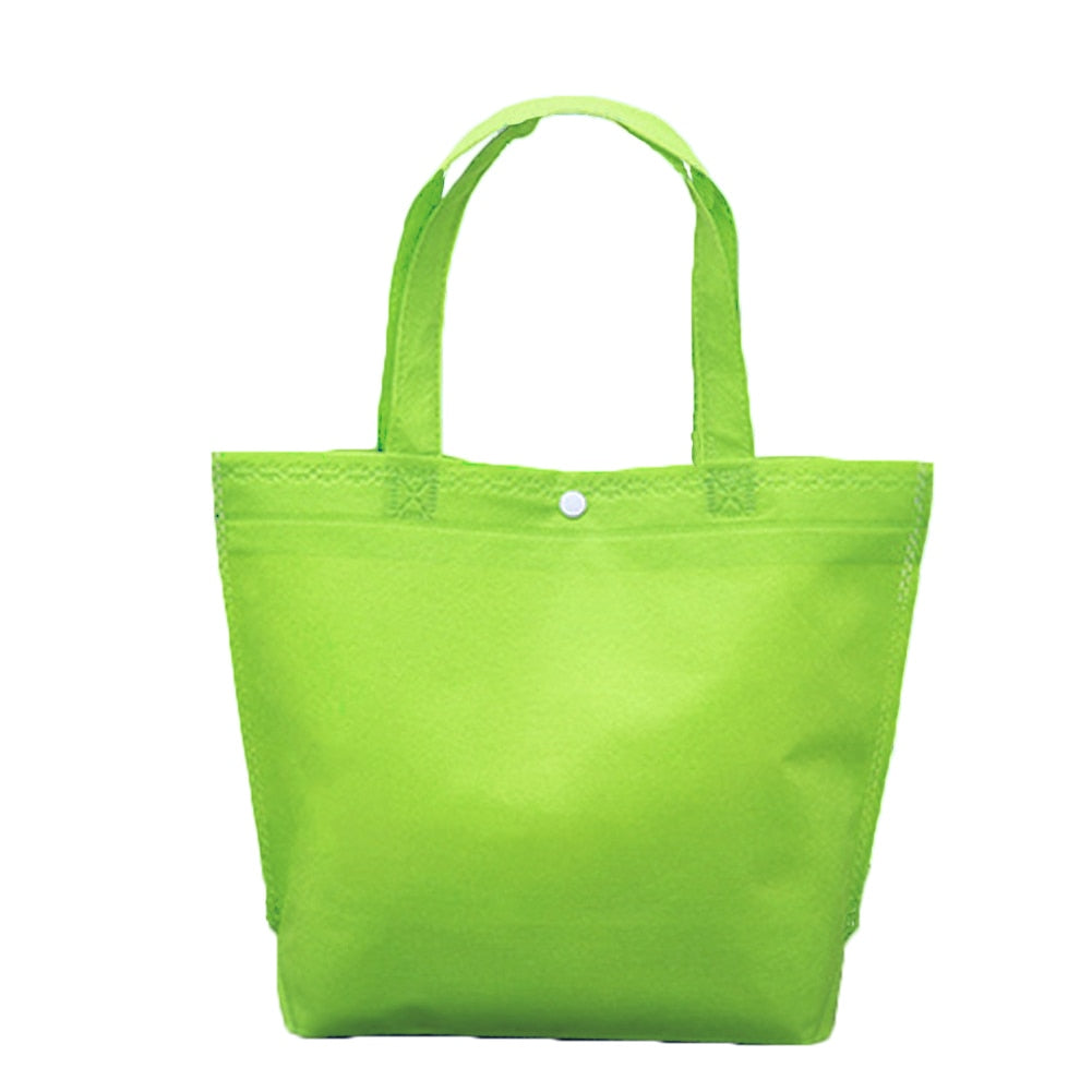 Reusable Foldable Button Durable Non-Woven Tote Shopping Bag