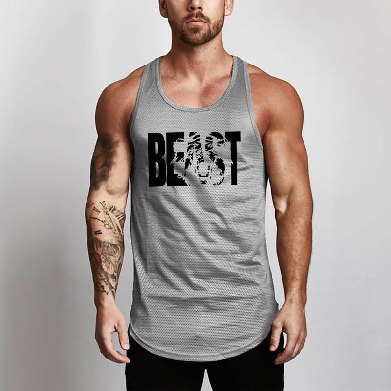 Summer Brand Fitness Tank Top Men Bodybuilding