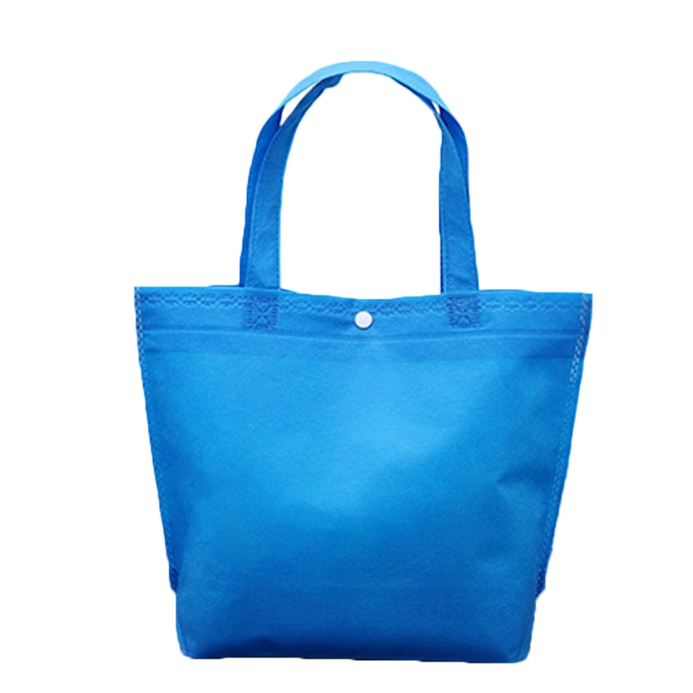 Reusable Foldable Button Durable Non-Woven Tote Shopping Bag