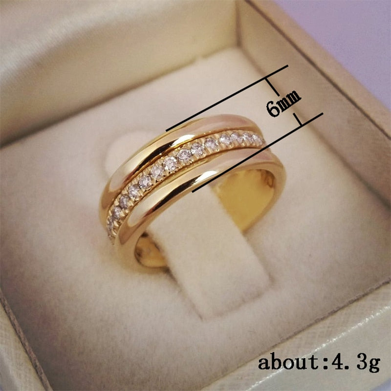 Huitan 2020 NEW Fashion Micro Paved Cubiz Zircon Finger ring
