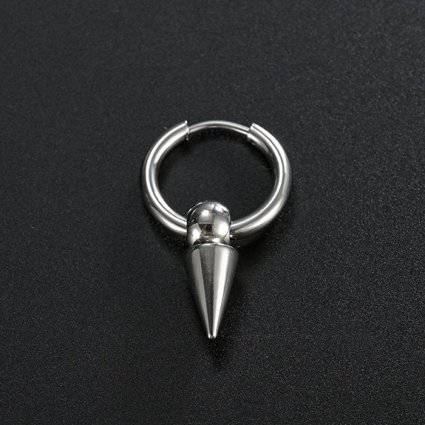 Rinhoo 1 Pcs Triangle Unisex Earrings Stainless Steel