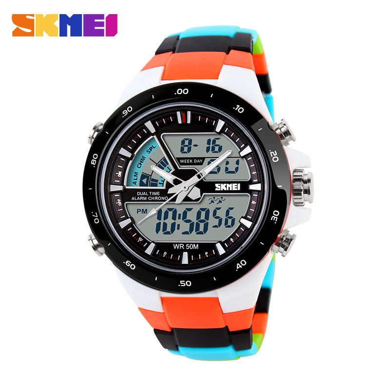 Men Sport Watch Dual Display Top Luxury Brand Men Waterproof