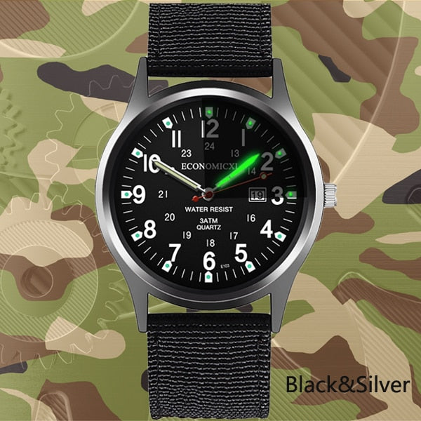 Luminous Luxury Military Quartz Wristwatch Men Casual Nylon Watch