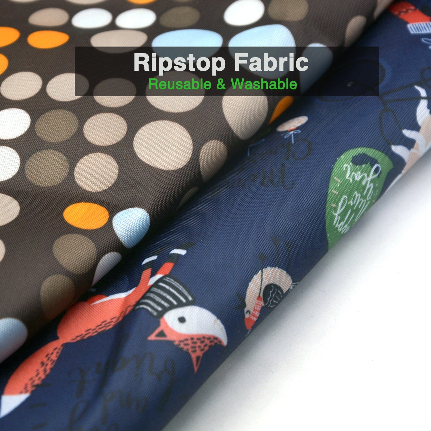 Reusable Large Cartoon Folding Washable Shopping Bag