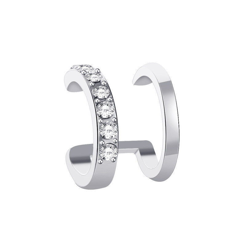 Minimalist Fashion Cartilage Hoop Earrings fake piercing Clip Unisex