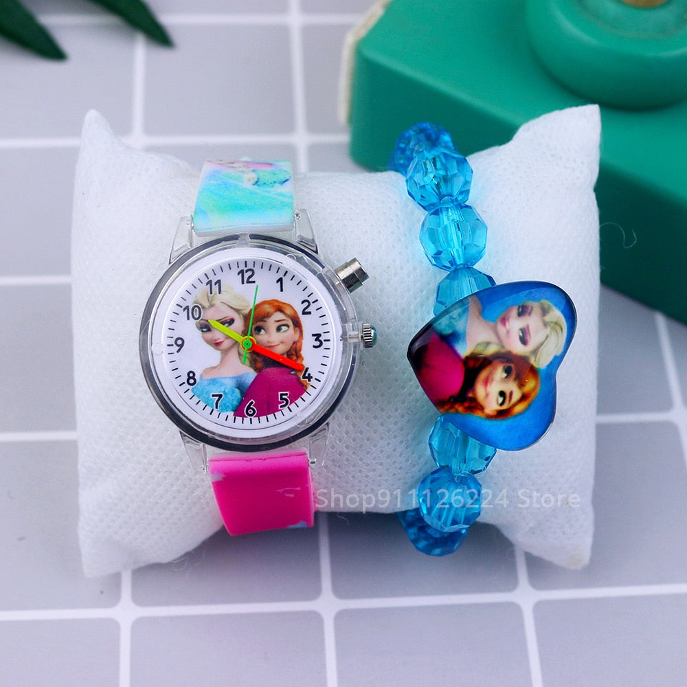Silicone Strap Princess Elsa Children Watch