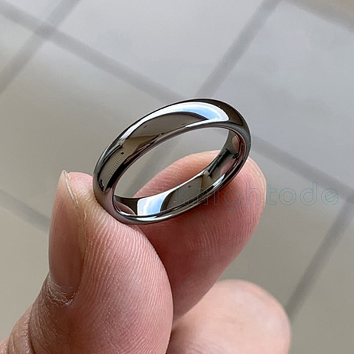 High Quality Tungsten Carbide Domed Band Polished Shiny Comfort Fit 8/6/4/2mm Ring
