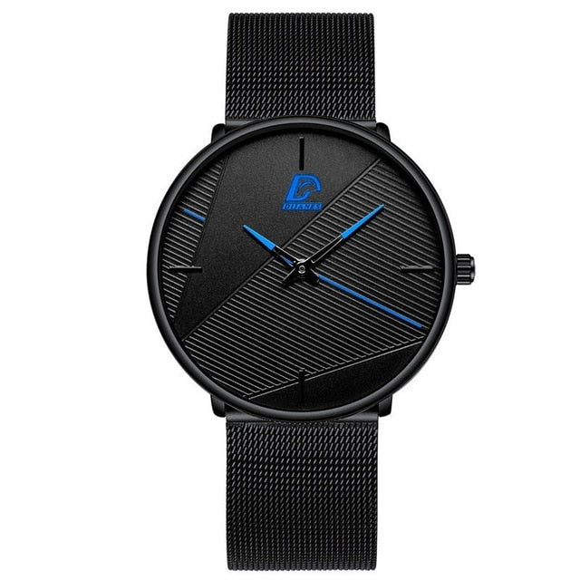 Minimalist Fashion Ultra-thin Watch Simple Men Business Quartz Wristwatch