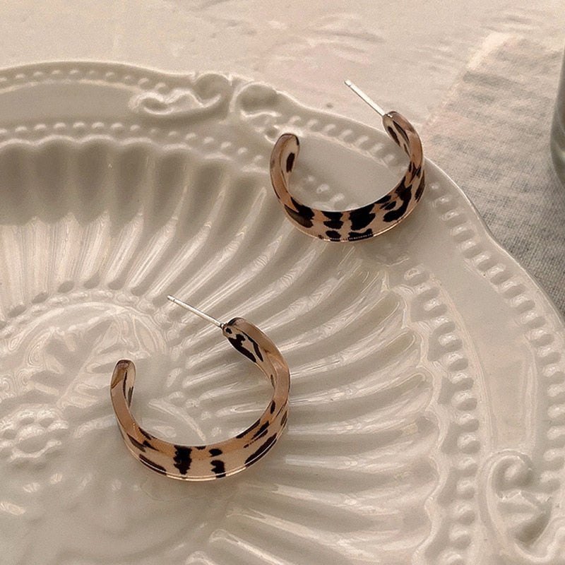 Zebra Pattern Acrylic Earrings