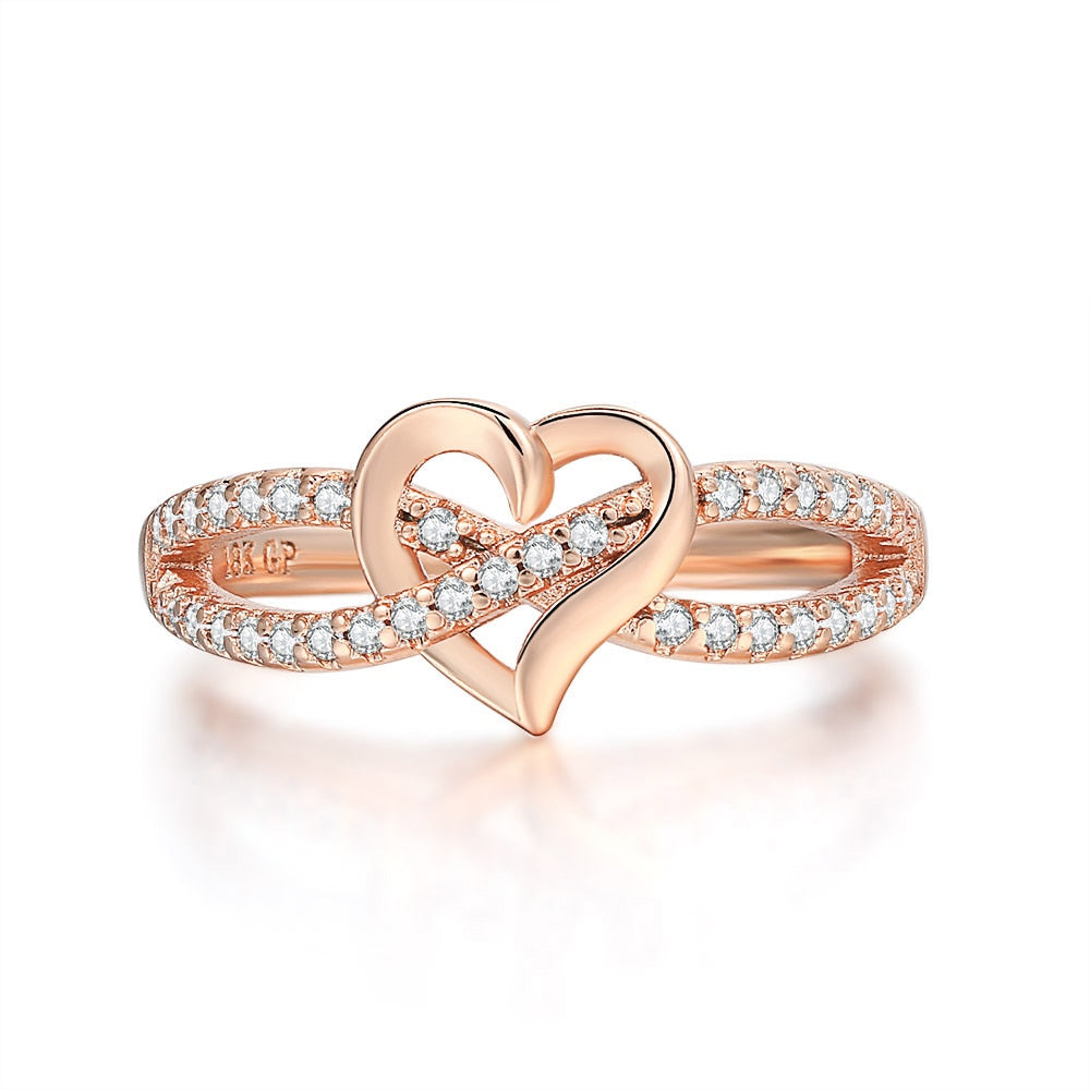 Couple Infinity Love Rings For Women Double Color Dainty