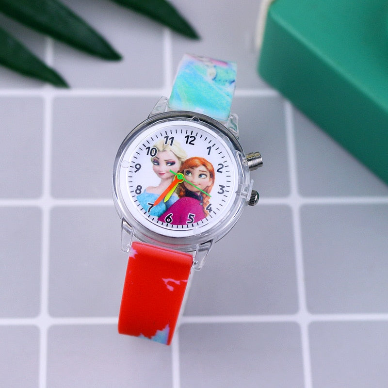 Silicone Strap Princess Elsa Children Watch