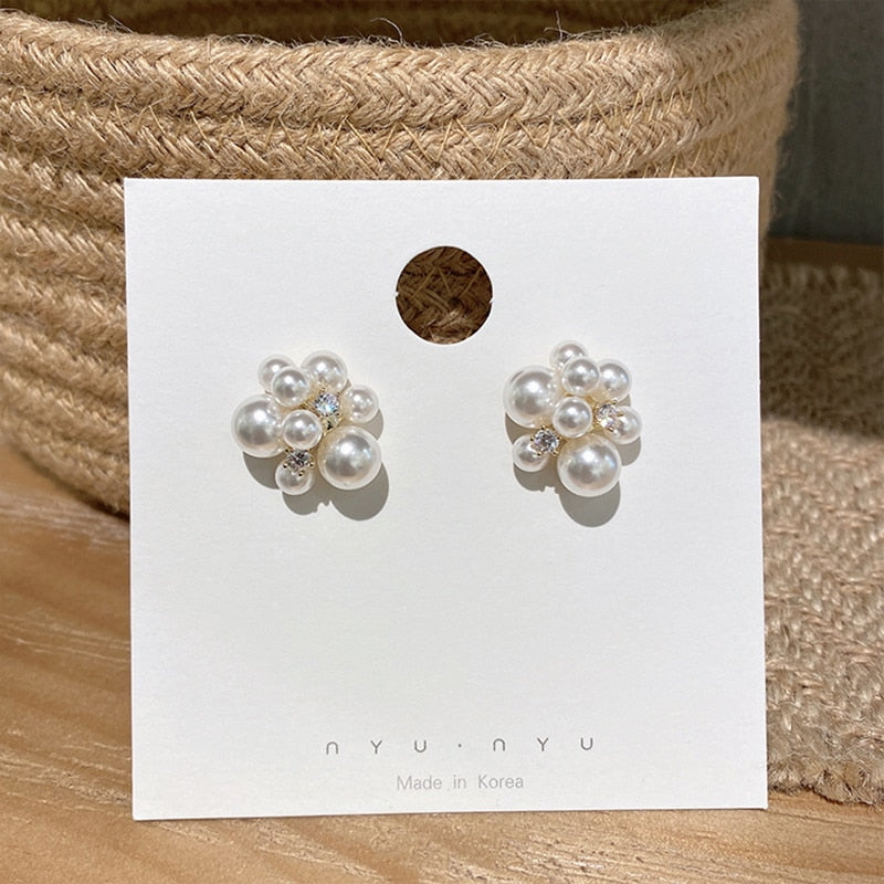 Elegant Unique Fireworks Pearl Stud Earrings