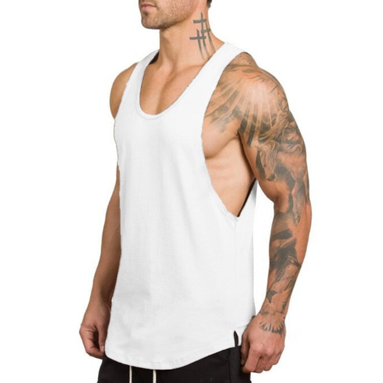 Ccotton singlets canotte bodybuilding stringer tank top