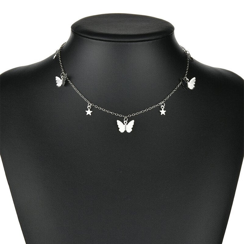Gold Color Star Party Women Pendant Necklace