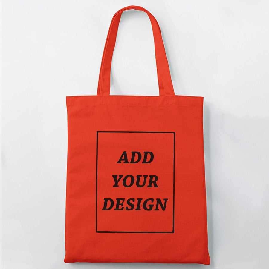 Custom Original Design White Zipper Unisex Canvas Bags