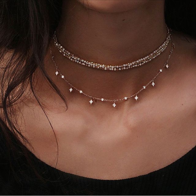 New Fashion Gold Crystal Stars Pendant Necklace